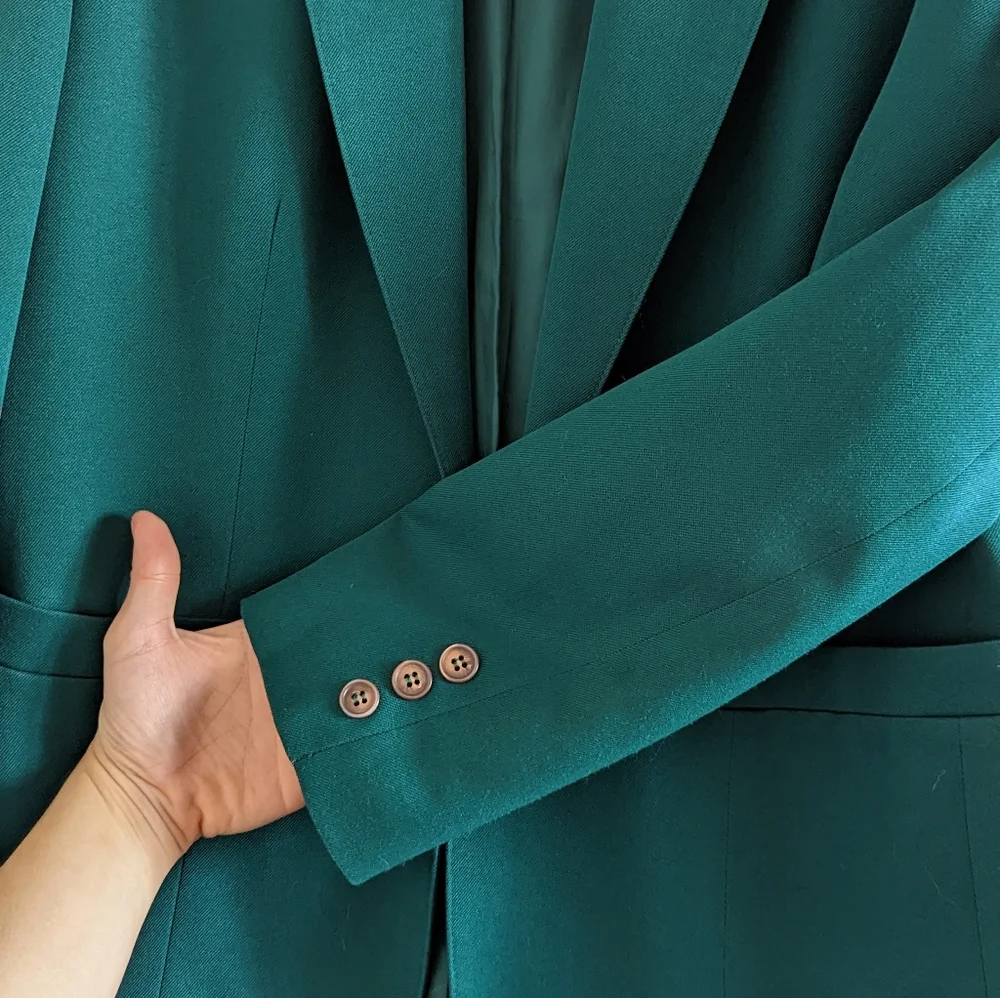 ☀️ Vintage ☀️ Comfort fit emerald green ladies blazer ☀️